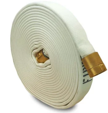 MANGUERA CONTRA INCENDIO KEY FIRE HOSE DE 1 11/16 Pulg. ARMADA CON CONEXIONES DE BRONCE IPT, 500 PSI 15.2 m