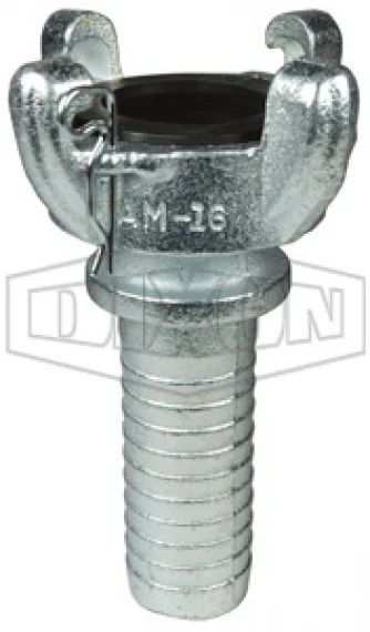 AM16 COPLE MARCA DIXON, CONEXION 1-1/4 PULG. EXTREMO DE MANGUERA, HIERRO, TIPO 4 GARRAS