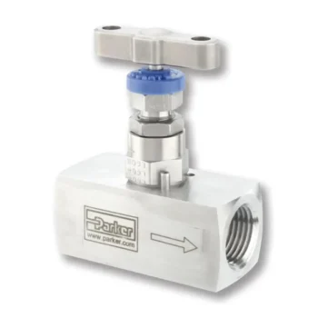 GRIS VALVULA DE AGUJA PARKER DE ACERO INOX HEMBRA NPT.